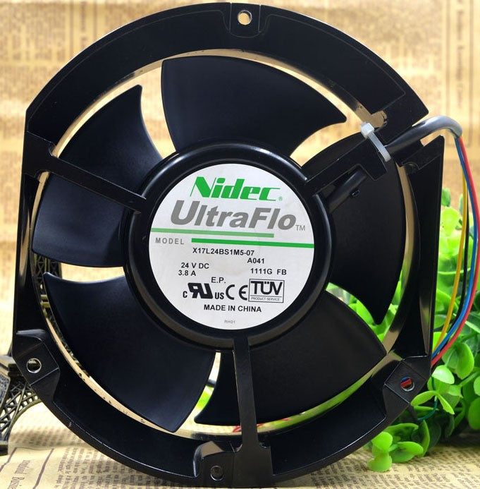 Nidec X17L24BS1M5-07A041 24V 3.8A 4wires Cooling Fan Nidec X17L24BS1M5-07A041 24V 3.8A 4wires Cooling Fan